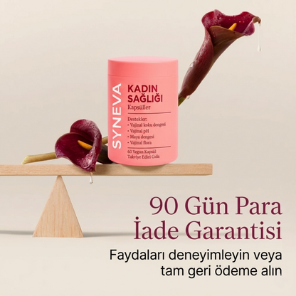 Syneva® Kadın Sağlığı Desteği kapsülleri, 90 gün para iade garantisi ile kadın sağlığını destekler.